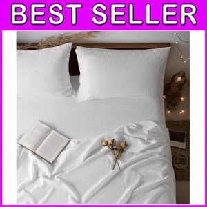 White Linen Bedding Set - Deep Pocket Twin - Picture 1 of 10