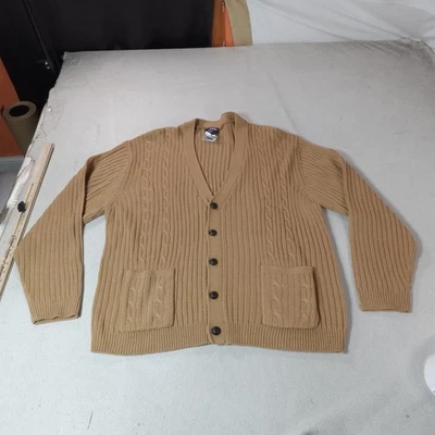 Cárdigan John Blair Para Hombres 2XL Tostado Pescador Tejido Suéter Abuelo Grueso Neutro Foto 1 de 4