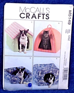 McCalls Craft Pattern 5149 Pet Beds Cat Small Dog Uncut - Picture 1 of 2