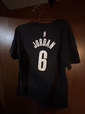 Brooklyn Nets Nike  T-shirt Youth XL (18/20) Black Kids Nike NBA Deandre Jordan - Image 1 of 3