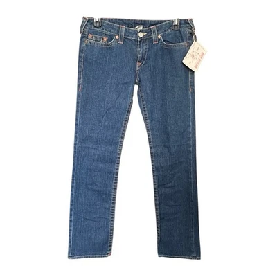 True Religion Stevie Straight Leg Jeans-Size 32 Classic NWT Low Rise Y2K - Image 1 of 4