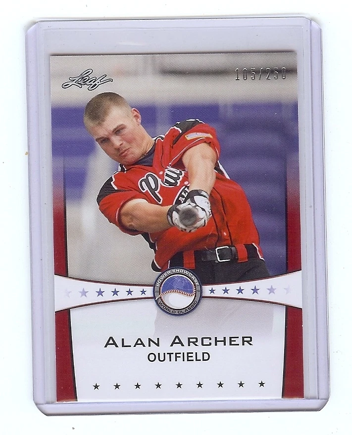 ALAN ARCHER 2013 Leaf *POWER SHOWCASE* Ruby Version #d Card RC xx/250 - Image 1 of 1