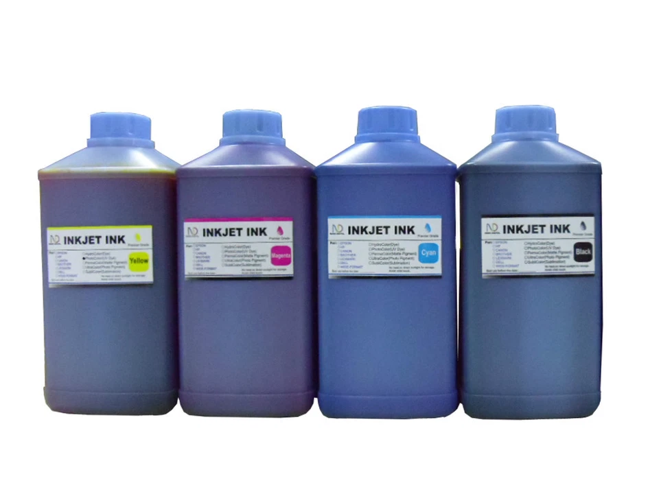 4 Liter refill ink for HP Canon Dell printer CMYPK - Image 1 of 1