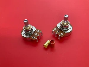 Bourns Short Shaft 250K Guitar Pots With Pot Sleeves For Telecaster Qty 2 - Picture 1 of 3