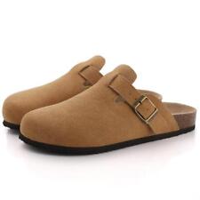 Fashion Clogs Slippers Cork Footbed Sandals Suede Mules Slides With Arch Support