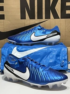 Nike Legend 10 Elite FG Soccer Cleats Solar Blue White DV4328-400 Men’s Sz 10.5 - Picture 1 of 11