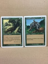 2x LOT SPINED WURM 270/350 TRAINED ARMODON 275/ MAGIC THE GATHERING 7th EDITION