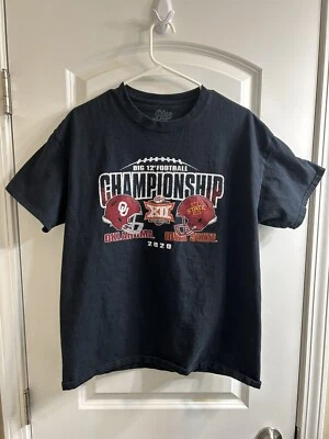NCAA 2020 Big 12 Championship Football T Shirt Oklahoma vs Iowa State Size L - Image 1 of 3
