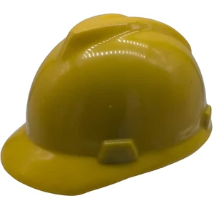 MSA V-Gard Yellow Safety Hard Hat Head Protection Construction Pre-owned Good - Picture 1 of 6