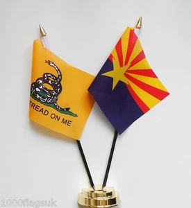 Gadsden & Arizona Doppelte Freundschaft Tisch Flagge Set - Bild 1 von 1