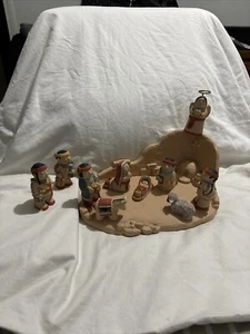 Vintage Teissedre Pottery Storyteller Nativity Set Southwestern Style Ceramic 86 - Picture 1 of 24