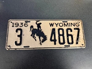 Matrícula de Wyoming 1936 # 3 4867 - Imagen 1 de 2