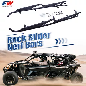 Nerf Bars Rock Sliders for 2017-2024 Can-Am Maverick X3 Max - 4 Seater 715003888 - Picture 1 of 24