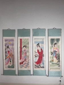 4 Rollbilder im Stil der chinesischen Tang-Dynastie - Bild 1 von 6