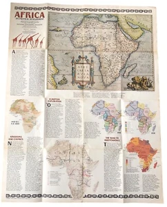 National Geographic 2-Sided Map Feb 1980 AFRICA Its Political Development - Picture 1 of 13