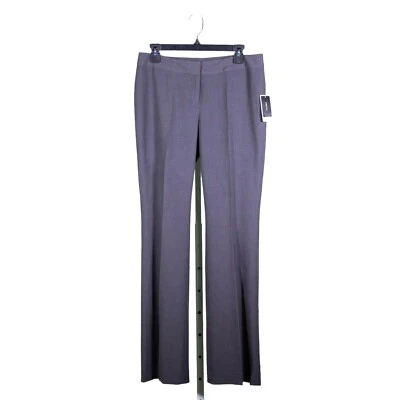 Nine West Women’s Pants 4 Gray Stretch Flared Low Rise Office Dress Trousers NWT - Image 1 of 4