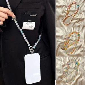Chain Beaded Crossbody Bag Strap Transparent Bag Chain Cell Phone Lanyard - Zdjęcie 1 z 6