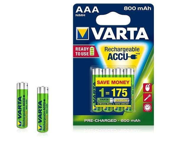 Varta 4x Batterie NiMH Micro AAA hr03 1.2v - 800mah 56703 101 404 Varta - Photo 1/1