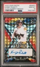 2022 Leaf Exotic Autographs Kenny Pickett Parrot Mosaic /5 PSA 10 POP 1 (1/5)