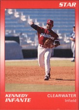 1990 Clearwater Phillies Star #9 Kennedy Infante