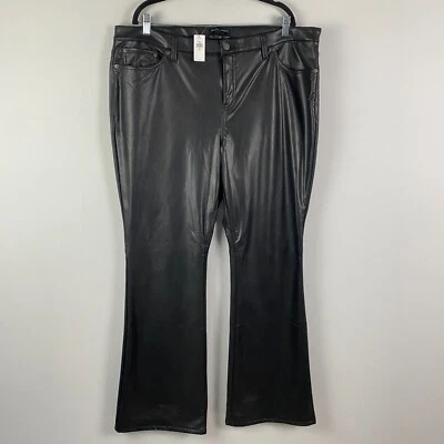Pantalón Banana Republic Cuero Vegano Tiro Bajo Bootcut Talla 35/20 Negro Foto 1 de 4