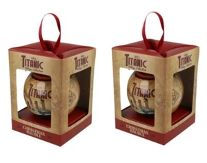 x 2 RMS Titanic 1912 Kugeln Deko Festschmuck Baumschmuck Weihnachten - Bild 1 von 2
