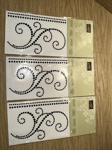 Stampin’ up Designer Jewels Black Flourish Embellishments - Picture 1 of 3
