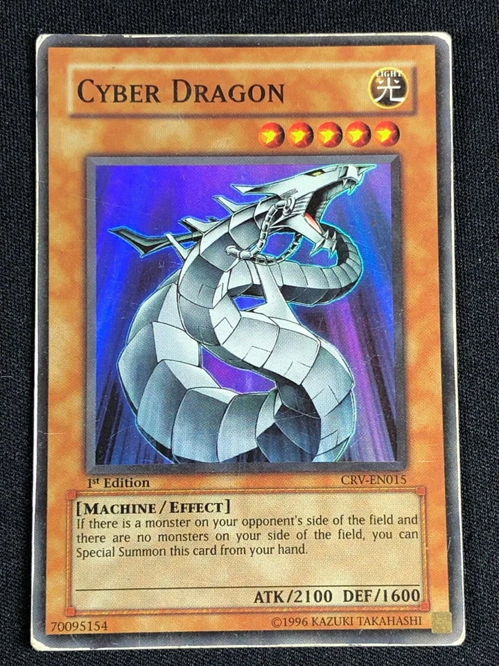 YUGIOH CYBER DRAGON CRV-EN015 1ST SUPER HP/CREASES - Image 1 of 1