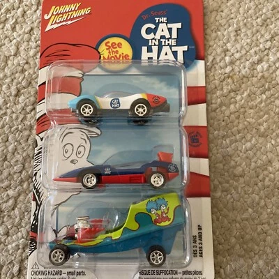 Johnny Lightning Dr. Seuss The Cat in the Hat Movie 3-Pack 1:64 Scale MOC - Image 1 of 4