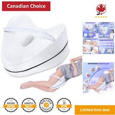 Knee Pillow for Side Sleepers - Heart Shaped Memory Foam with Elastic Straps