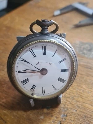  Montre à gousset à sonnerie Mouvement INCOMPLET Bien Regarder Les Photos  - Photo 1/4