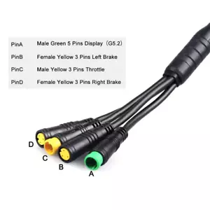 Bafang Wiring for 1T4 Cable Harness mid-Drive Motor Kits Higo BBS01 BBS02 BBSHD - Picture 1 of 4