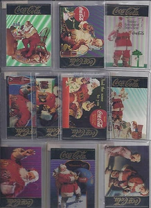 1995 SANTA FOILS Coca Cola full Set 10 Cards Series 4 BV$60 - Picture 1 of 1