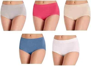 Carole Hochman Womens Seamless Brief 5 Pack (Pink Multi, Medium) - Picture 1 of 6