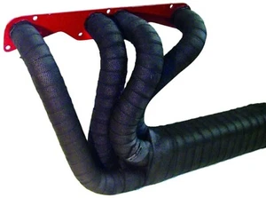 2" x 50' Black Motorcycle Exhaust Wrap High Temperature Header Wrap & 6 Ties - Foto 1 di 2