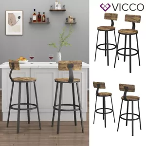 Barhocker-Set Caracas Eiche rustikal 37 x 102 cm 2 Teile Vicco - Bild 1 von 9