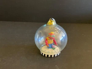 Mary Engelbreit RARE 1995 Glass Globe Ornament Faith Boy w/ Tulips 4” Tagged - Picture 1 of 9