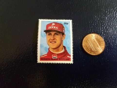 Michael Schumacher Bernera Island Scotland Auto Formula One Racing Stamp Cover