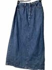 St. John?S Bay Cotton Maxi Long Denim Skirt Women's Size 6P Y2k Grandma