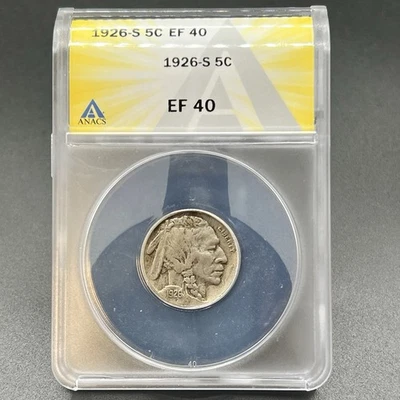 1926-S Buffalo Nickel ANACS XF40 11EGD25 - Image 1 of 4