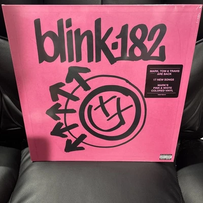 New blink-182 'One More Time' Mark’s Pink And White Marble Vinyl LP Limited - Image 1 of 2
