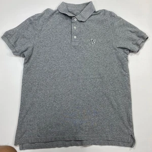 American Eagle Herren Poloshirt grau geknöpft Kurzarm Größe M - Bild 1 von 6
