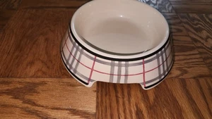 BURBERRY London NOVA CHECK - Cat/Dog/Pet Food Ceramic Bowl Dish 8" RARE - Picture 1 of 10