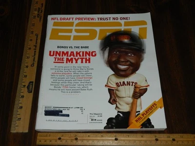 ESPN The Magazine April 24, 2006 Bonds vs The Babe Unmaking The Myth NFL Draft - Image 1 of 4