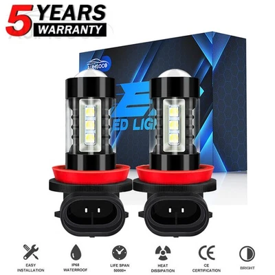 For Nissan Xterra 2005-2014 2015 2X H8 H11 LED Fog Light Bulbs 6000K White Lamps - Image 1 of 4