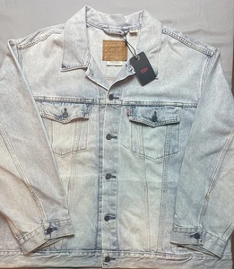Levis Strauss & Co NWT Men’s Size 5XL Relaxed Denim Trucker Jaket Light Wash NEW - Picture 1 of 9