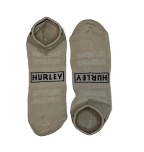Hurley Single Pair Cushioned Low Cut Socks Tan & Navy Mens 8-12 - Picture 1 of 3