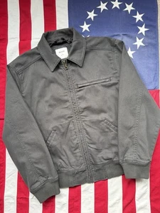 Hollister Work Jacket Medium Men’s Charcoal Black Detroit Style Carhartt BNWT - Picture 1 of 7