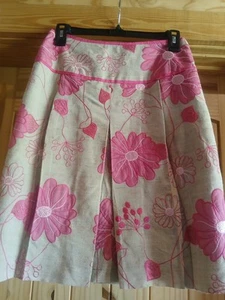 Etcetera floral Pink Midi skirt 60 % silk Sz. 0 - Picture 1 of 8
