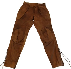 Vintage Hogskins Leder Herren 32 Reithose braun Western Reitsport Wildleder - Bild 1 von 19